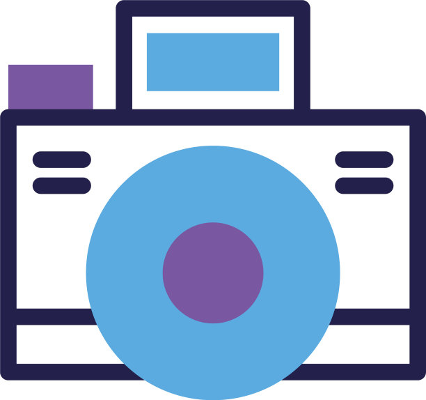 白色背景上的照相机图片下载