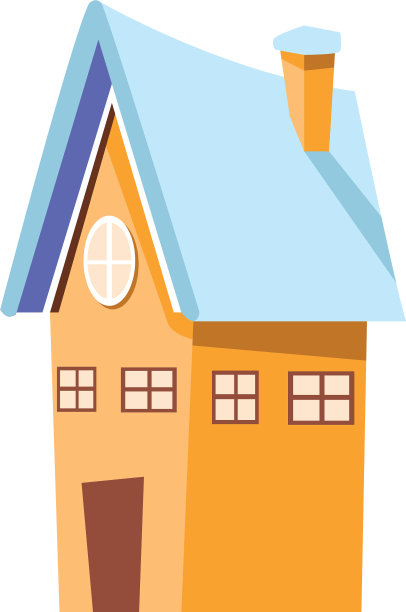 黄色的房子图标彩色的设计图片下载