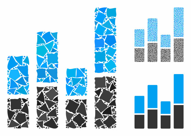 条形图马赛克图标震颤元素图片下载