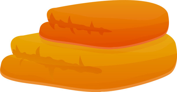 橙色枕头图标卡通风格图片下载