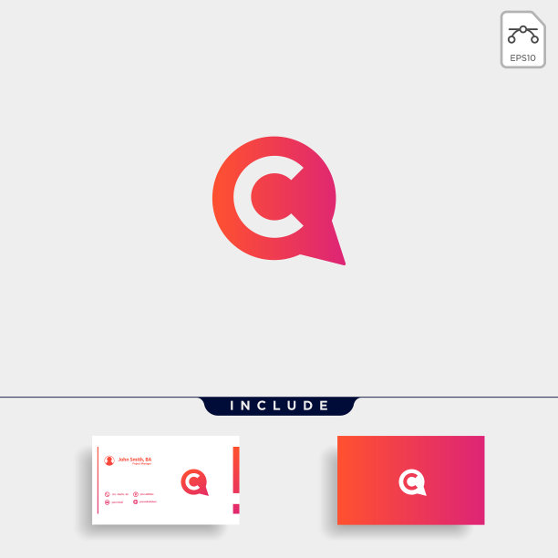 字母c聊天聊天标志模板设计图片下载
