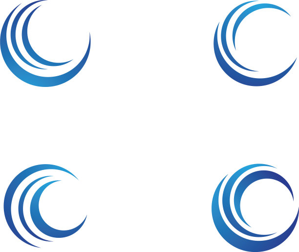 C字母水波图标图片下载