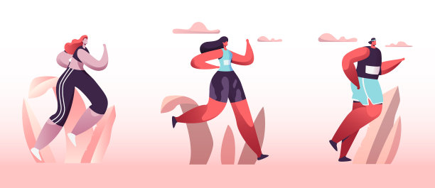 城市马拉松群的体育人群多元化图片下载