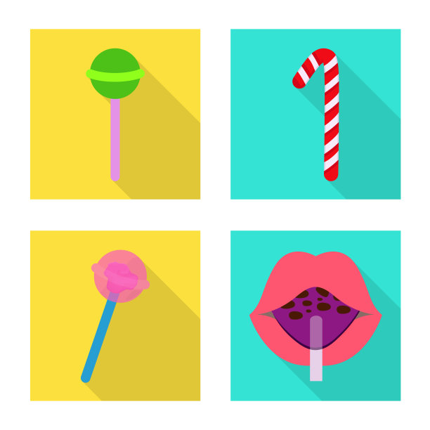 设计圣诞节和糖果图标图片下载