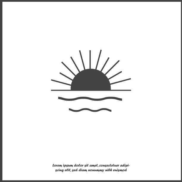 颜色图标日落日出符号上的白色图片下载