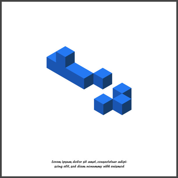 图标立方体在白色孤立的背景图片下载