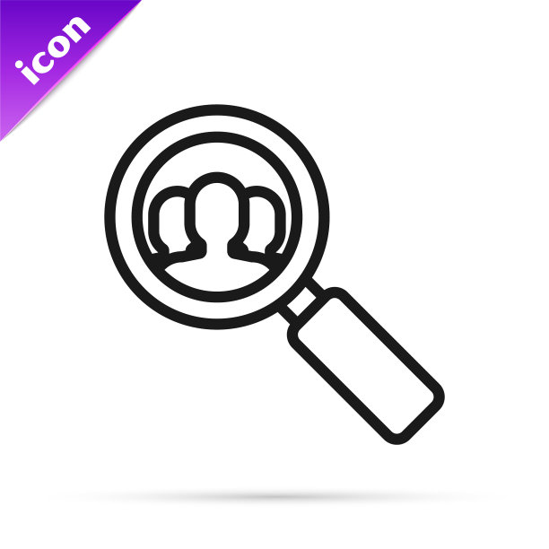 黑线放大镜寻找一个人图片下载