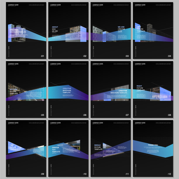 有创意的建筑手册模板图片下载