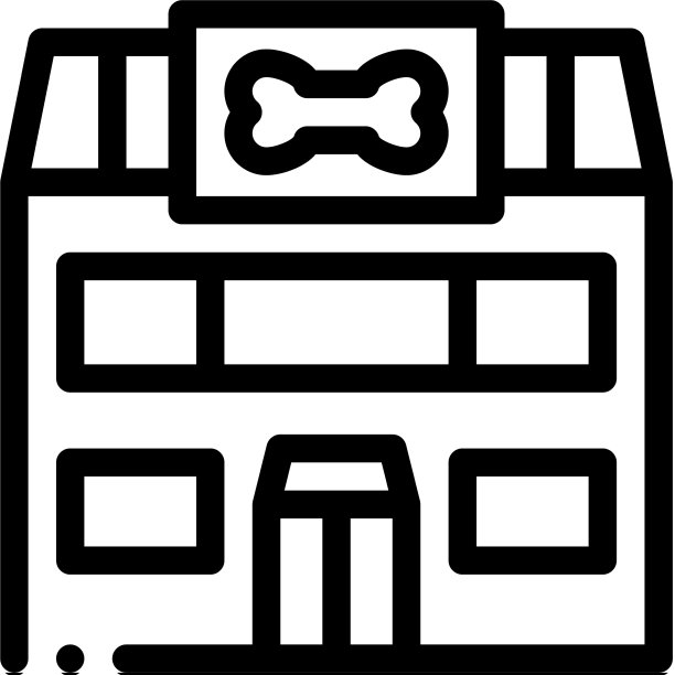 宠物店图标轮廓图片下载