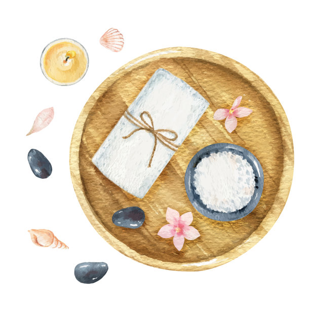 水彩水疗概念化妆品图片下载