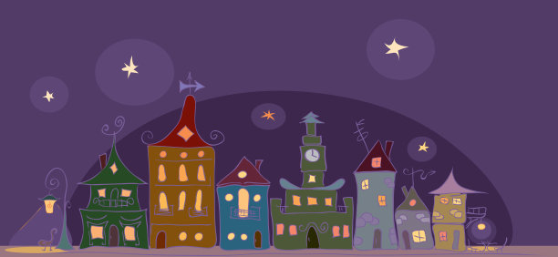 舒适的老城市，每个人都在家里图片下载