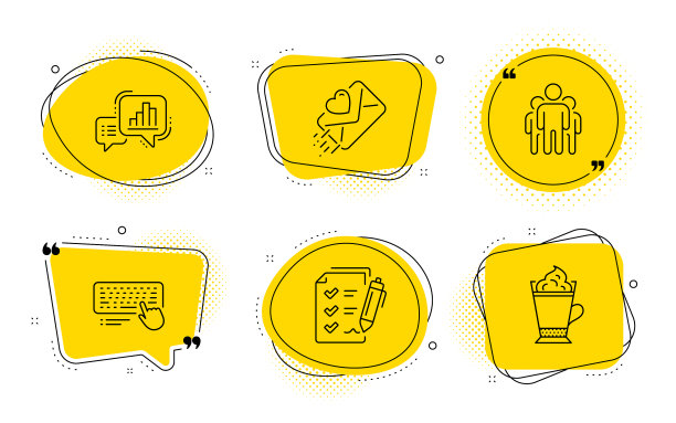 图表调查核对表和组图标集图片下载