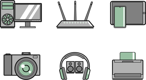 现代计算机设备-设置简单的图标图片下载