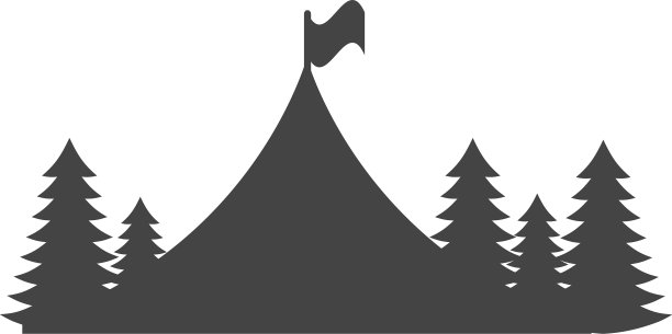 帐篷露营图标设计模板孤立图片下载