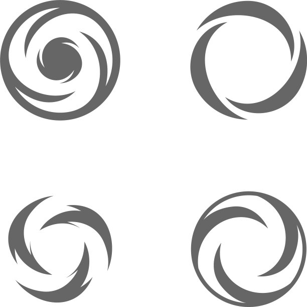 设置涡轮圈标志旋涡设计概念图片下载
