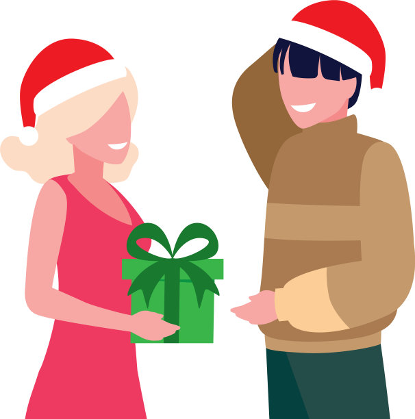 白底礼盒情侣图片下载