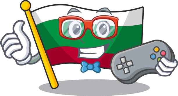 玩家旗帜保加利亚卡通形状图片下载