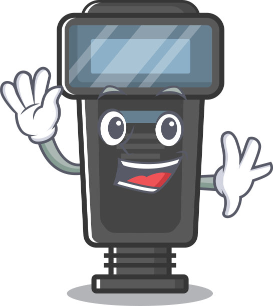 挥舞着闪光灯，与吉祥物隔离图片下载