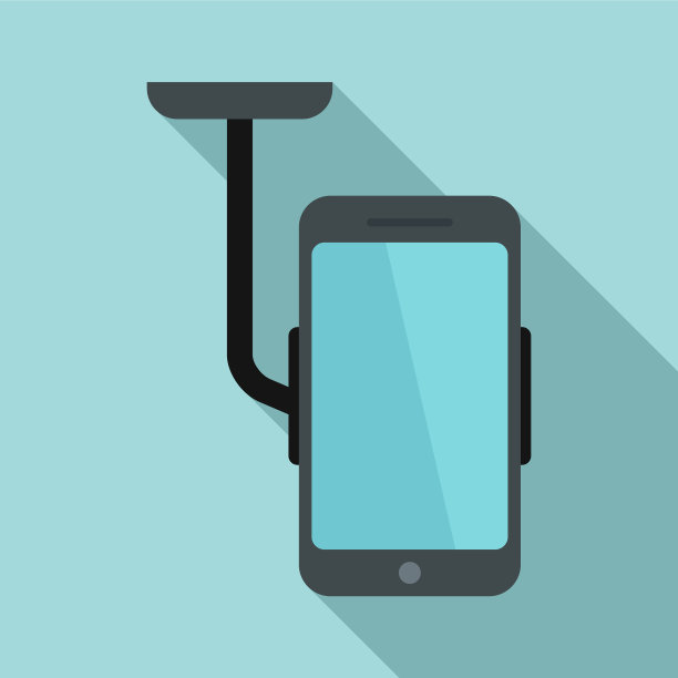 汽车手机支架图标扁平化风格图片下载