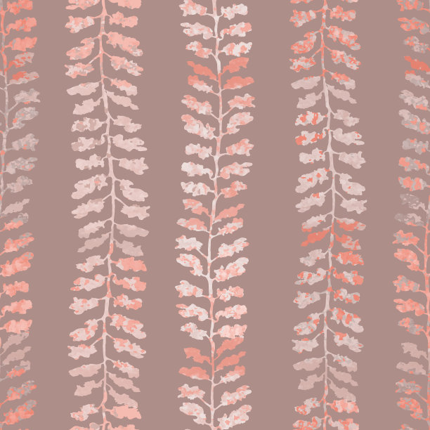 无缝模式与草本植物观叶植物图片下载