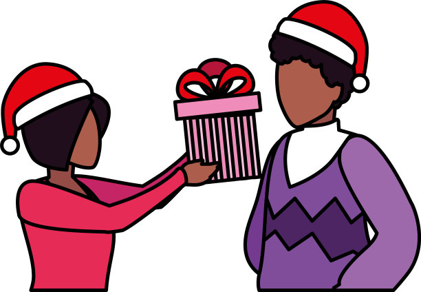 白底礼盒情侣图片下载