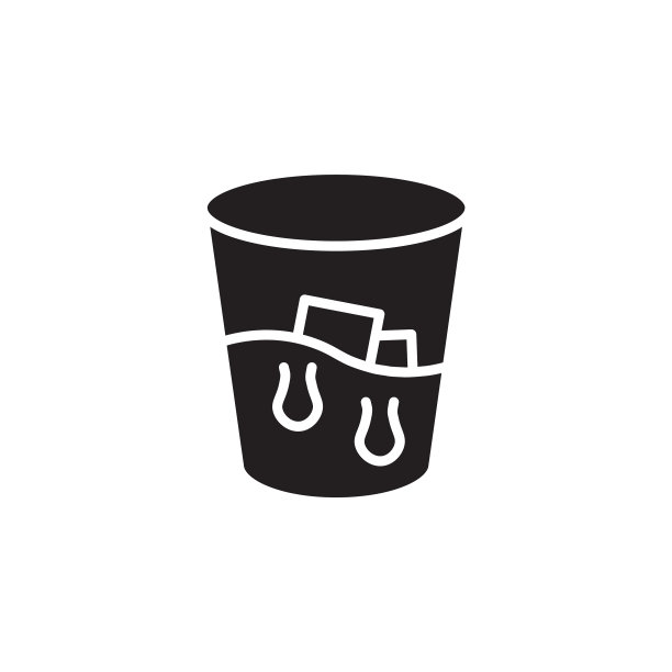 扁平黑色字形果汁图标Logo元素图片下载