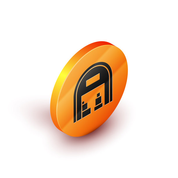 等距仓库图标孤立在白色上图片下载