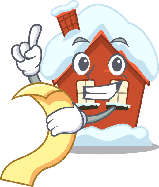 吉祥物冬屋一卡通孤立抱图片下载