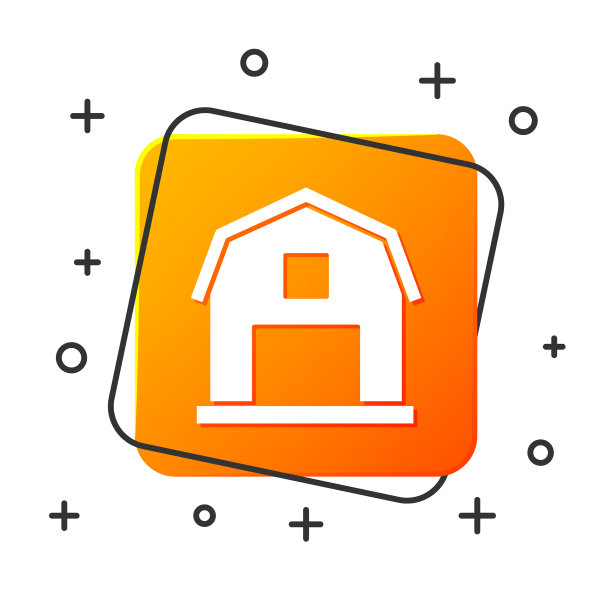 白色农场房子概念图标孤立在白色上图片下载