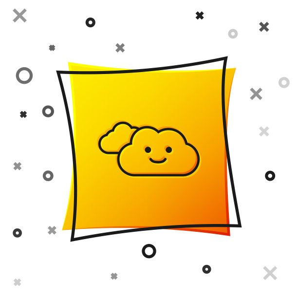 黑色的云图标孤立在白色的背景图片下载