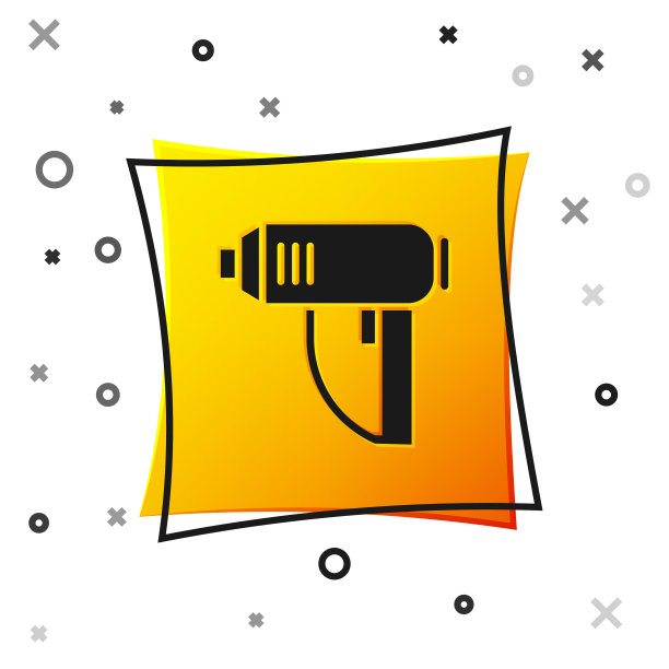 黑色电气工业烘干机图标隔离图片下载