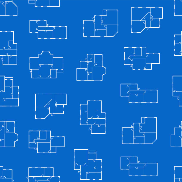公寓平面图细线无缝图案图片下载