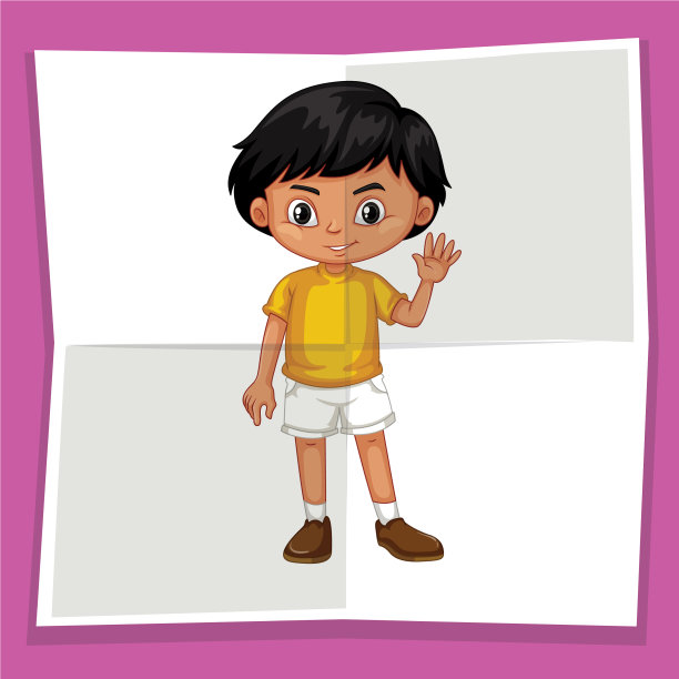 白纸上的快乐男孩图片下载