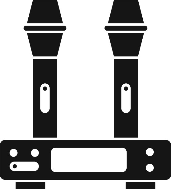 DJ控制台麦克风图标风格简单图片下载