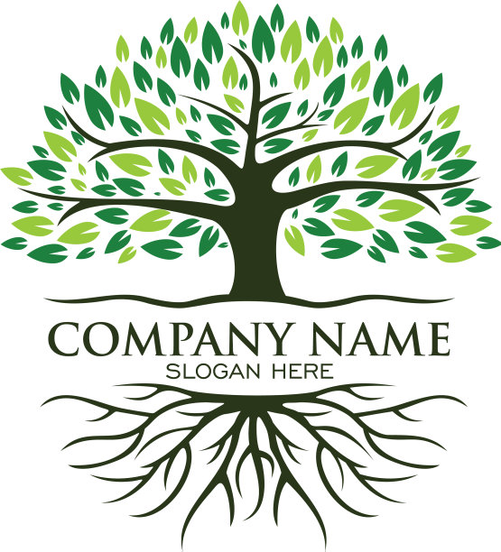 树的生命标志设计灵感孤立上图片下载