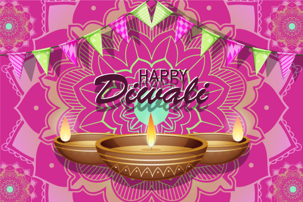 快乐排灯节海报设计图片下载