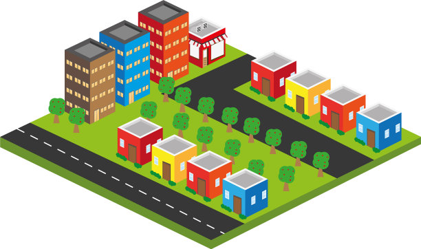 孤立的3 d大都市图片下载