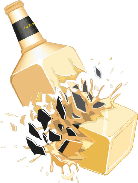 破碎的瓶子eps 10图片下载