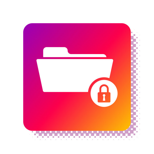 白色文件夹和锁定图标隔离在白色图片下载