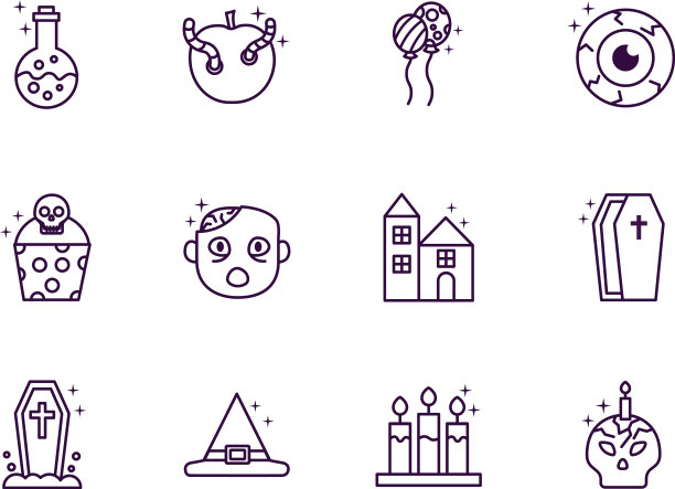 捆绑万圣节套装图标图片下载