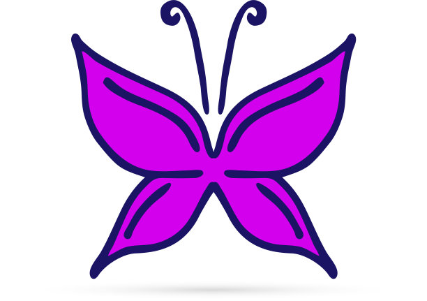 涂鸦线蝴蝶图标手绘风格图片下载