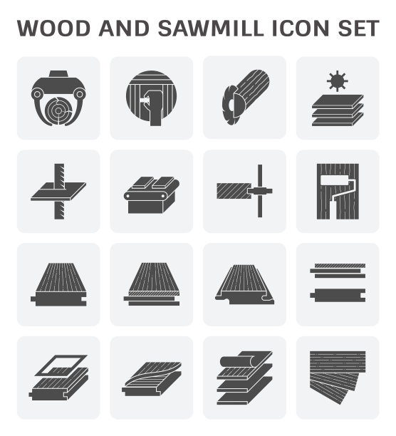 木头锯木厂图标图片下载