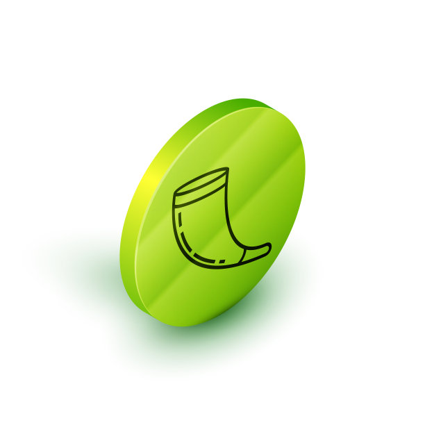 等距线传统羊角羊角标志图片下载