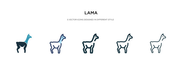 喇嘛像有两种不同的风格和颜色图片下载