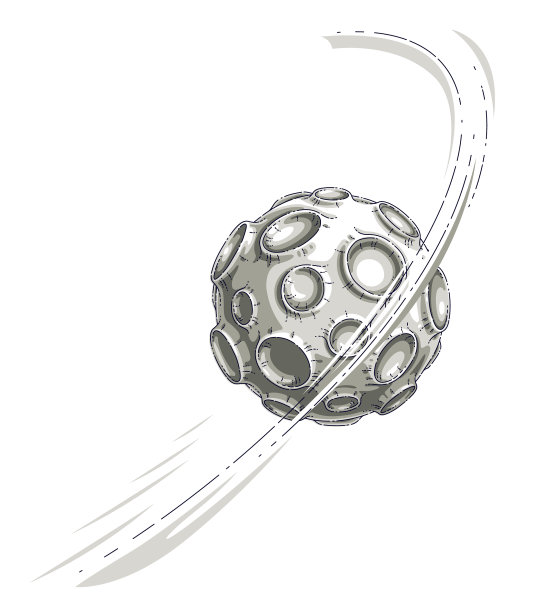 这颗奇妙的小星球上有许多火山口图片下载