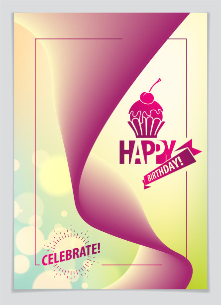 生日贺卡上有字母图片下载