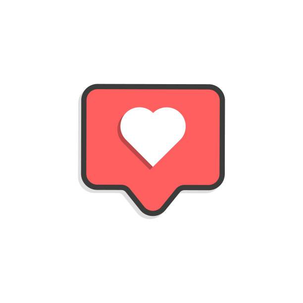 心的图标。矢量插图在平面设计图片下载