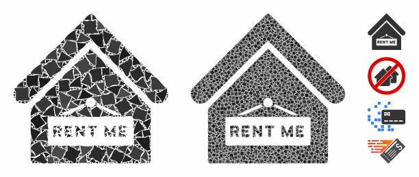 租我马赛克图标震颤元素图片下载