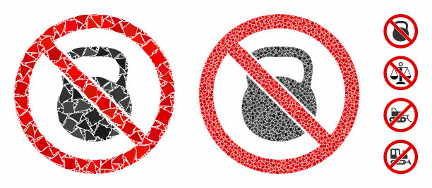 没有沉重的马赛克图标不规则块图片下载