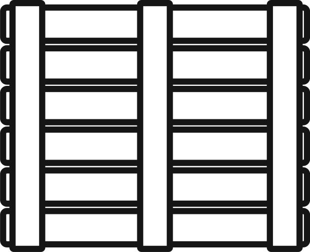 新的木托盘图标轮廓风格图片下载